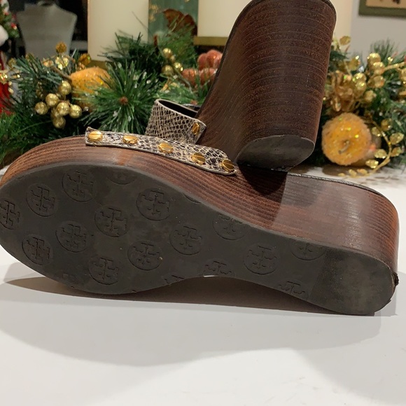 Tory Burch Wedge Heel Womens Size 8 1/2 M - Picture 6 of 9